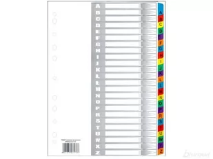 TIERRA Przekładki kart. laminowane Tres A4 A-Z kolorowe PLAN4-A-Z - Segregatory - miniaturka - grafika 1