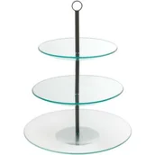 Miski i półmiski - Ambition Patera szklana trzypoziomowa Leila śr 260) - miniaturka - grafika 1