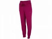 Spodnie damskie - Spodnie damskie 4F ciemny róż - miniaturka - grafika 1