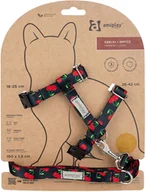 Szelki dla kotów - Szelka ze smyczą dla kotów Amiplay BeHappy Cat Guard M Cherry - miniaturka - grafika 1