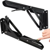 Zawiasy, okucia i inne akcesoria - Zestaw 2 sztuk składanego wspornika 500 mm, wytrzymały składany wspornik, składany wspornik ścienny, składane wsporniki do garażu, biura, sypialni, sk - miniaturka - grafika 1