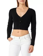 Swetry damskie - HUGO Damski kardigan z dzianiny, czarny 1, XS, czarny (Black1), XS - miniaturka - grafika 1