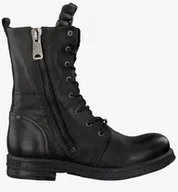 Botki damskie - REPLAY BUTY DAMSKIE BOTKI SKÓRZANE CZARNE ZAMEK 40 JRB - miniaturka - grafika 1