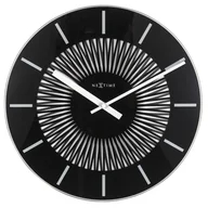 Zegary - Nextime Zegar ścienny Radial, czarny, 35x3,5 cm - miniaturka - grafika 1