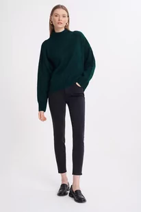 Sweter z półgolfem, butelkowa zieleń - Greenpoint - Swetry damskie - miniaturka - grafika 1