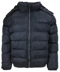 Kurtka Granatowa Jesienno-Zimowa z Kapturem, Gruba, Ocieplana, Pikowana, Męska -PAKO JEANS - Pako Jeans - Kurtki męskie - miniaturka - grafika 1