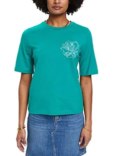 ESPRIT Collection T-shirt damski, 305 / Emerald Green, M - Koszulki i topy damskie - miniaturka - grafika 1