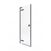 Ścianki i drzwi prysznicowe - ROCA AMP0812016M METROPOLIS-N Drzwi z polem stałym 1200 black - miniaturka - grafika 1