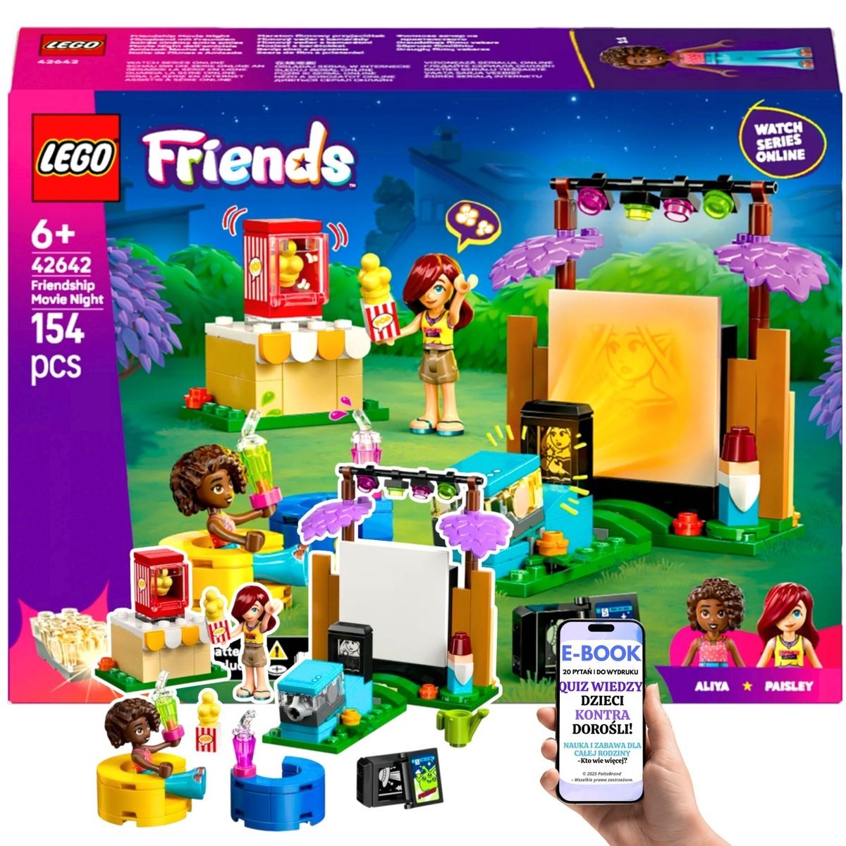Kreatywny Zestaw LEGO Friends (42642) Kino z Projektorem i Popcornem – Nauka Przez Zabawkę i Rozwijanie Wyobraźni Dla 6+ EBOOK-2