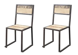 Krzesło Factory #109 Komplet 2Szt. Mango + Metal 45X47X92 Cm B 2748 - Krzesła - miniaturka - grafika 1