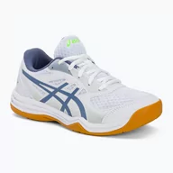 Buty sportowe męskie - Buty do squasha dziecięce ASICS Upcourt 5 GS white/denim blue - miniaturka - grafika 1