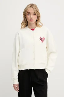 Karl Lagerfeld bluza bawełniana damska kolor beżowy z aplikacją A3W20009 - Bluzy damskie - miniaturka - grafika 1