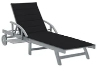 Leżaki ogrodowe - Elior Czarny leżak ogrodowy R0-S19 - miniaturka - grafika 1