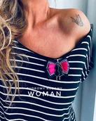 Broszki - Brosza WOMAN w stylu Pop Art z artystyczną Kobietą - miniaturka - grafika 1