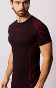 Koszulki sportowe męskie - Termoaktywna koszulka męska z krótkim rękawem czarno-czerwona Rapid, Kolor czarno-czerwony, Rozmiar L, Spaio - Primodo.com - miniaturka - grafika 1