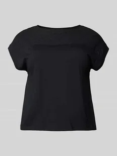 T-shirt z haftem angielskim model ‘KAYA’ - Koszulki i topy damskie - miniaturka - grafika 1