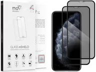 Szkła hartowane na telefon - movear 2.5D MAX privacy na iPhone Xs / X do Etui, Cały Ekran anti spy AIPXSGMP03CBK - miniaturka - grafika 1