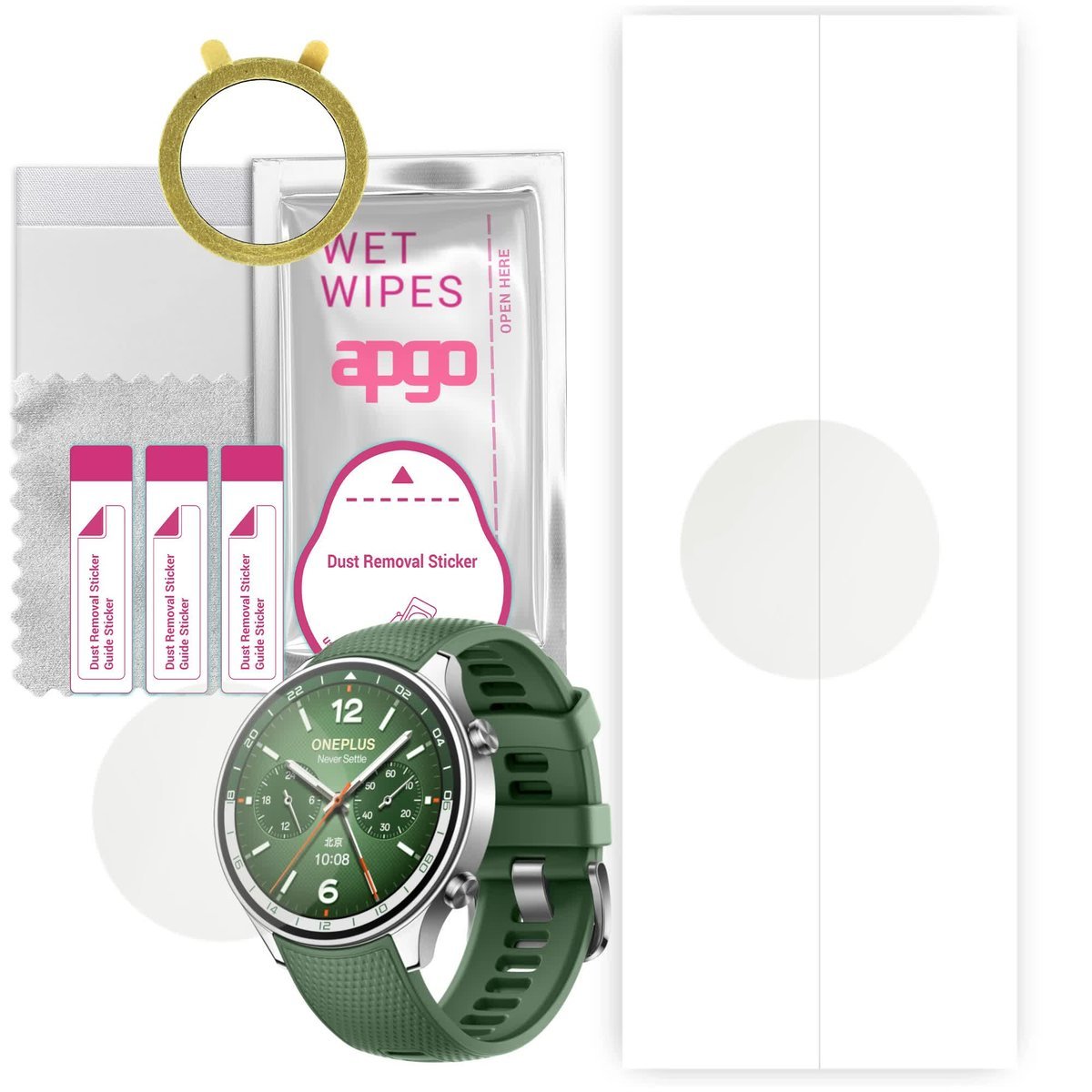 1x Folia hydrożelowa MATOWA do OnePlus Watch 2R - apgo Smartwatch Hydrogel MATTE Protection Ochrona na ekran smartwatcha