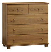 Komody - Komoda sosnowa drewniana 5s g42 dąb - miniaturka - grafika 1