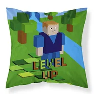 Pościel dla dzieci - Detexpol Poszewka dekoracyjna 40x40 Level Up MF037 A poszewka 3D z motywem gamingowym - Fun Dreams - miniaturka - grafika 1