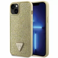 Etui i futerały do telefonów - Guess GUHCP14SHDGTPD iPhone 14 6.1" złoty/gold hardcase Rhinestone Triangle - miniaturka - grafika 1