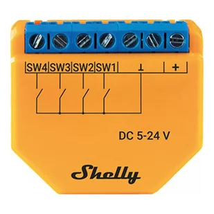 Shelly Kontroler/aktywator scenPLUS i4 DC WIFI, napięcie 5-24V DC - Systemy inteligentnych domów - miniaturka - grafika 1