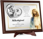 Pamiątka Pierwszej Komunii Świętej - Obrazek z życzeniami i dedykacją na I Komunię Świętą dla chłopca - miniaturka - grafika 1