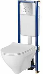 Cersanit Tech Line Set B620 Zestaw Toaleta WC bez kołnierza + deska wolnoopadająca + stelaż podtynkowy WC + przycisk spłukujący WC S701-629 - Stelaże i zestawy podtynkowe do WC - miniaturka - grafika 2