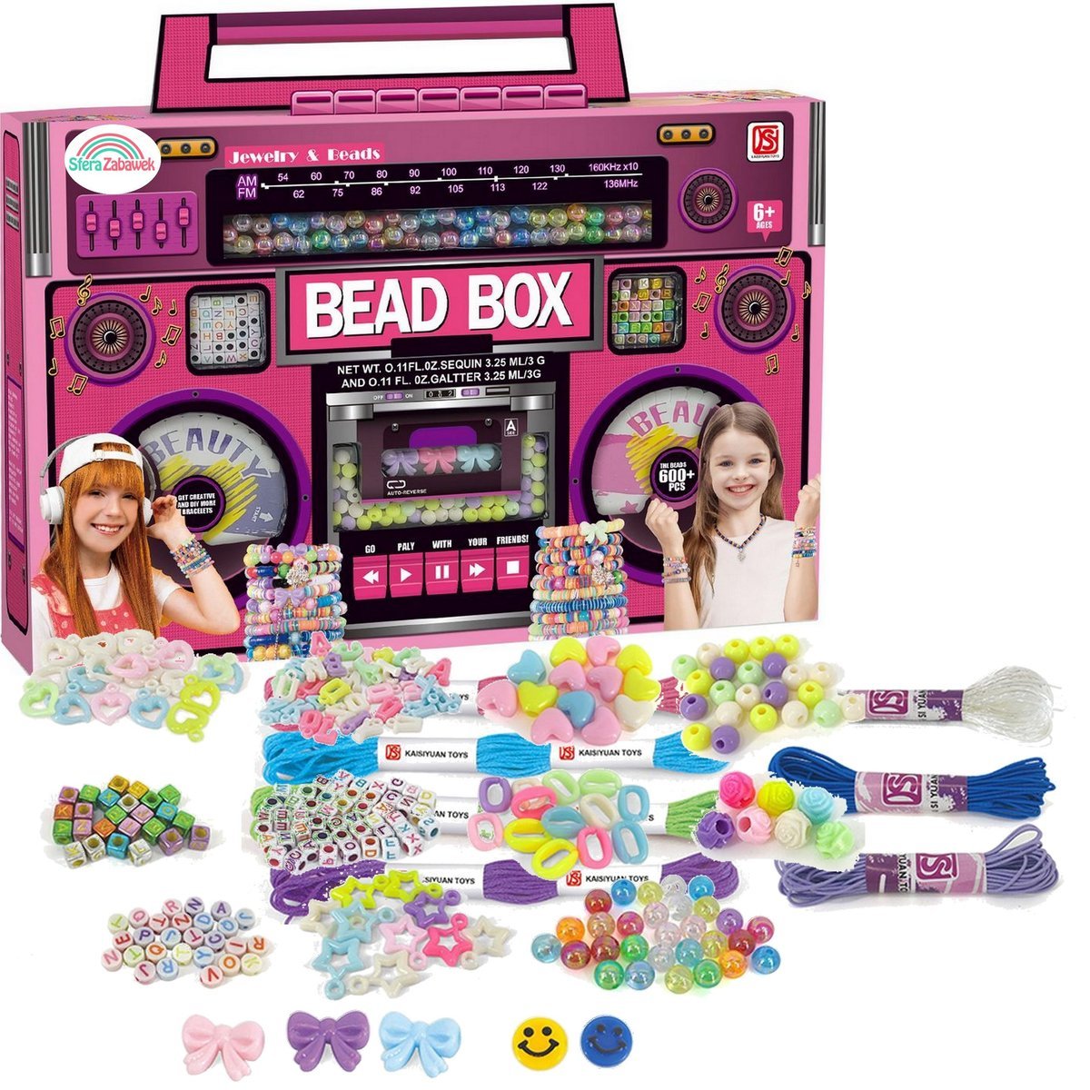 Zestaw Koralików Do Robienia Bransoletek Biżuterii Krebead Box Diatywnej Biżuterii Dla Dzieci - Fashion Y