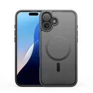 Etui i futerały do telefonów - Etui magnetyczne Magsafe DuxDucis Yind do iPhone 16, matowe, czarne - miniaturka - grafika 1