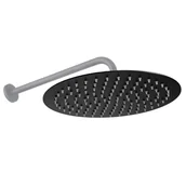 Zestawy prysznicowe - Rea Deszczownica okrągła Rea 25cm Czarna Mat - miniaturka - grafika 1