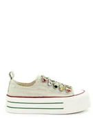 Trampki damskie - GOE Damskie trampki beżowe RR2N4105 BEIGE 38 - miniaturka - grafika 1