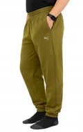 Spodnie męskie - Spodnie dresowe bawełniane męskie PUMA basic wyszywane logo rozmiar L - miniaturka - grafika 1