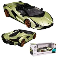 Zabawki zdalnie sterowane - Zdalnie sterowany samochód Lamborghini Sian RC 1:16 zielone 2.4 GHz - miniaturka - grafika 1