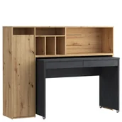 Biurka - Biurko na Kółkach z Regałem Trynidad EGRB331L-C818 Lewe Dąb Artisan / Szary Forte Dąb Artisan, Szary - miniaturka - grafika 1