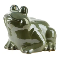 Figurki dekoracyjne - MAVE GREEN Figura żaba ceramiczna 27x26x20,5cm - miniaturka - grafika 1