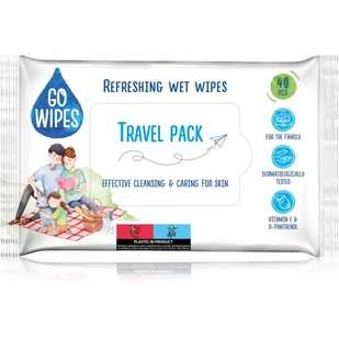 GoWipes Refreshing nawilżane chusteczki oczyszczające do rąk 40 szt. - Chusteczki nawilżane - miniaturka - grafika 1