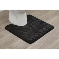 Dywaniki łazienkowe - Tendance Dywanik pod WC 45x50 cm Stones czarny - miniaturka - grafika 1