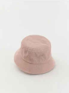 Reserved - Jeansowy kapelusz bucket hat - pastelowy róż - Czapki dla dzieci - miniaturka - grafika 1