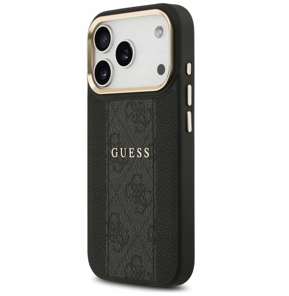 Etui Guess 4G Stripe MagSafe do iPhone 17 Pro czarny