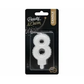 Urodziny dziecka - Godan Świeczki urodzinowe - Cyferki 8 perłowa - miniaturka - grafika 1