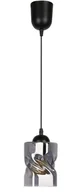 Lampy stojące - Czarna lampa industrialna z kloszem szklanym dymionym - 4X Z023 P7-C74 - miniaturka - grafika 1