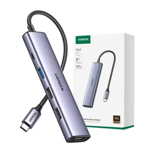 Adapter HUB UGREEN CM478 USB-C do HDMI, USB-A 3.0, 2x USB-A 2.0, PD - Adaptery i przejściówki - miniaturka - grafika 2