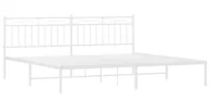 Łóżka - Białe metalowe łóżko małżeńskie 200x200 cm B5-S14 - miniaturka - grafika 1