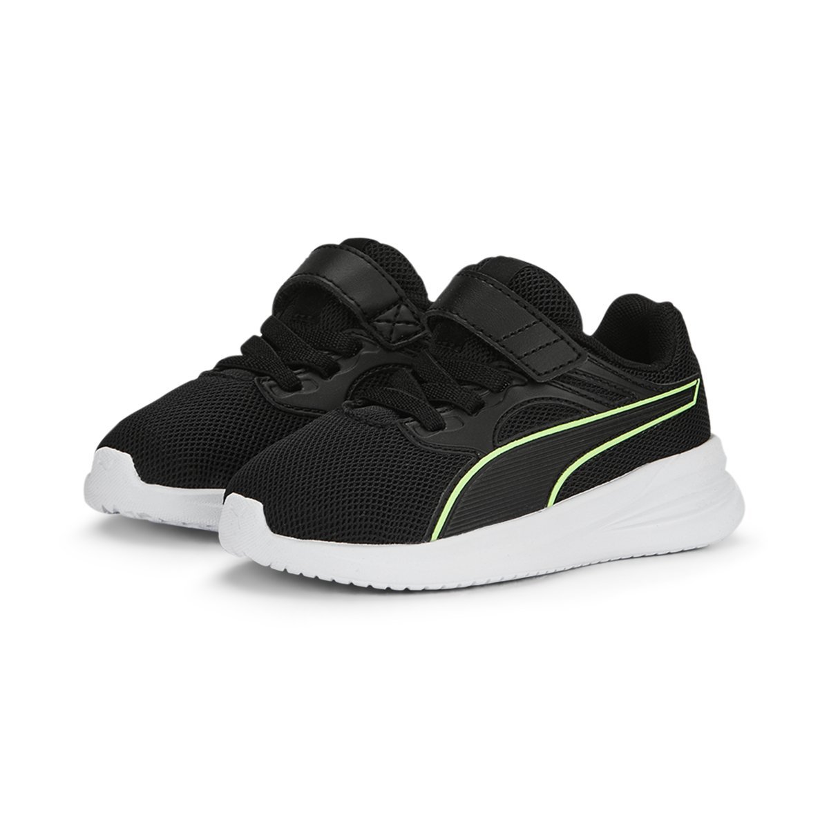 Buty dziecięce PUMA TRANSPORT AC+ INF PUMA BLACK-FIZZY LIME 21