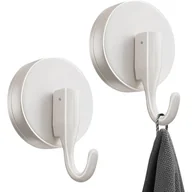 Wieszaki łazienkowe - 2 opakowania samoprzylepnych haczyków z przyssawkami do wieszania ręczników łazienkowych, plastikowych, wodoodpornych, do prysznica, do okien szklany - miniaturka - grafika 1