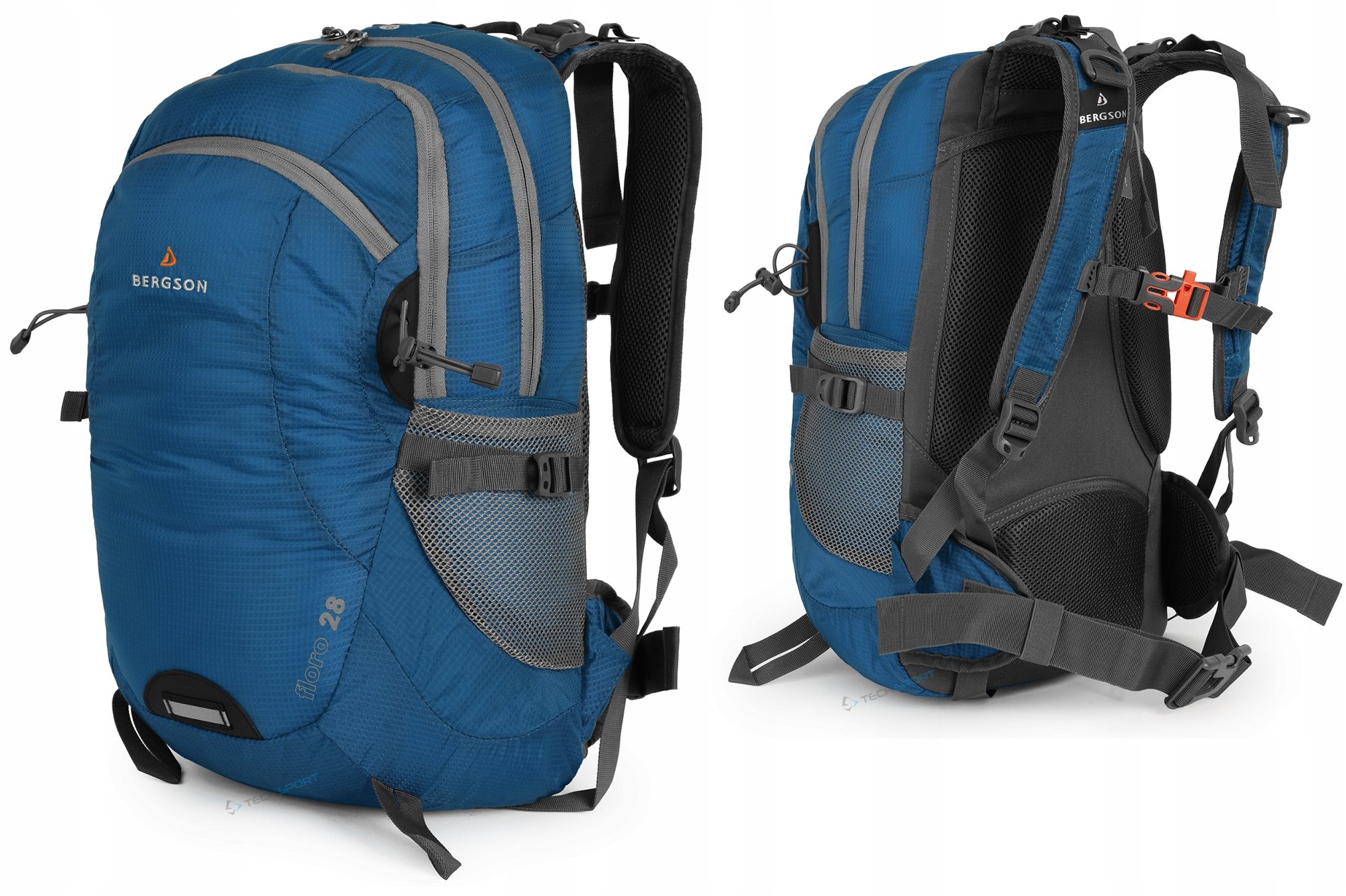 Lekki Plecak Miejski Bergson Floro 28L Wentylowany Przewiewny Niebieski