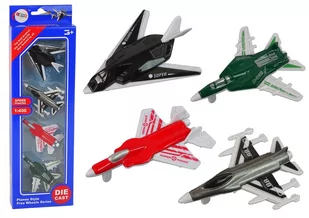 Zestaw odrzutowców 1:400 4szt - Leantoys - Samoloty i helikoptery - miniaturka - grafika 1