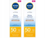 Kremy do twarzy - Nivea Sun Matujący krem do twarzy z filtrem uv SPF50 matujący 50ml x 2 - miniaturka - grafika 1