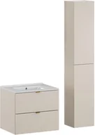 Meble łazienkowe - Zestaw meblowy 60cm z umywalką meblową Lava i szafką wysoką - miniaturka - grafika 1